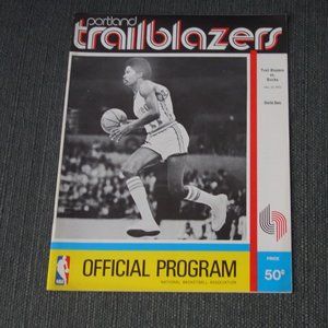 Vintage Portland Trailblazers Trail Blazers vs Bucks Dec12 1972 Official Program